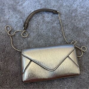Zara Metallic Silver Crossbody Bag